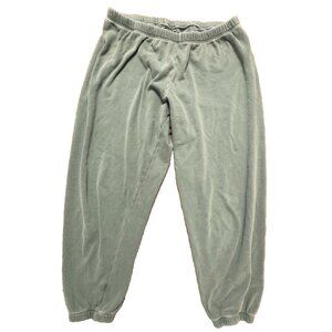 Honorine Women’s Green Elastic Waist Super Soft Terry Luca Sweatpants Medium